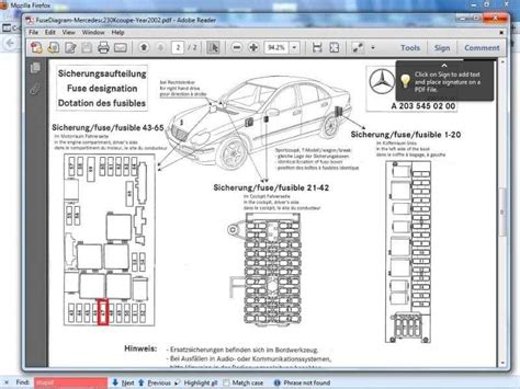 Fuse box location and diagrams: Mercedes